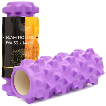 Масажний ролик Cornix EVA 33 x 14 см (валик, ролер) XR-0322 Violet (LFXR-0322)