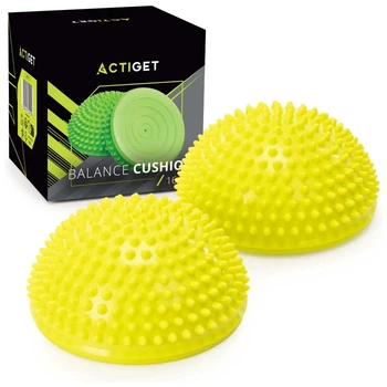 Півсфера масажна балансувальна Actiget Balance Pad 16 см 2 шт масажер для ніг, стоп ACT0118 Yellow (LFACT0118)