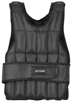 Жилет-обважнювач для тренувань Actiget 10 кг зі змінною вагою ACT0122 Black (LFACT0122)