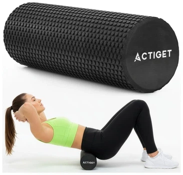 Масажний ролик Actiget PEVA 45 x 15 см (валик, ролер) ACT0102 Black (LFACT0102)