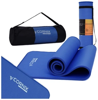 Килимок спортивний Cornix NBR 183 x 61 x 1 cм для йоги та фітнесу XR-0096 Blue/Blue (LFXR-0096)