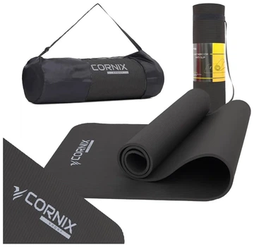 Килимок спортивний Cornix NBR 183 x 61 x 1 cм для йоги та фітнесу XR-0013 Black (LFXR-0013)