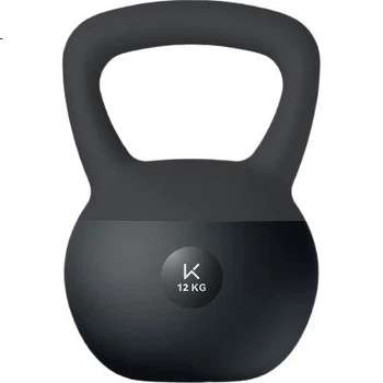 Гиря м'яка Keep 12 кг, сіра, у гумовому покритті