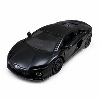 Автомодель металлическая TechnoDrive Lamborghini Temerario 1:38 черная инерционная 250948U