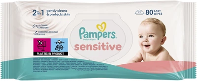 Вологі серветки Pampers Sensitive 80 шт