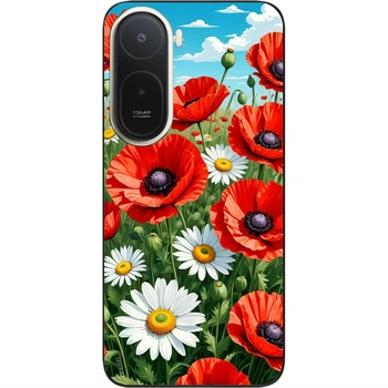 Силиконовый чехол SMTT для Xiaomi Redmi A7 Pro с картинкой Маковое лето