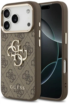 Etui Guess 4G Big 4G Classic Logo do Apple iPhone 18 Pro Max / 17 Pro Max brązowe (GUE005598)