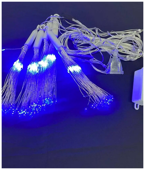 Светодиодная гирлянда штора 500 LED 3x0,6м 220V синий 8 режимов для украшения интерьера SQ-26702