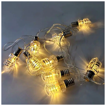 Гирлянда LED 20 ламп 7м теплый белый статический режим IP44 для елки SQ-27497
