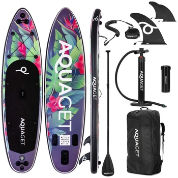 Надувна SUP дошка Aquaget 320 см з веслом AQ0047 Black/Violet