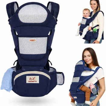 Ерго-рюкзак для немовлят Quimets Baby Carrier Backpack, 6 в 1, 3-20 кг, синій