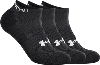 Носки Under Armour мужские спортивные короткие хлопковые тонкие, черные, 3 пары, размер 40-44