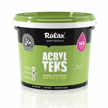 Фарба інтер'єрна Rolax AcrylTeks біла матова 1.4 кг
