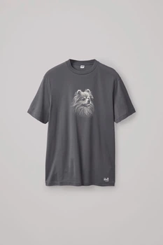 Футболка THE DOG BRAND сіра з шпіцом "Grey" 2XL