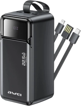 Powerbank Awei PA-107 50000 mAh 22.5W Black (6954284029544)