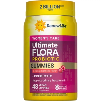 Пробиотики Renew Life Пробиотики для женщин 2 млрд КОЕ вкус клюквы Ultimate Flora Women's Care Probiotic Gummies 48 жевательных конфет