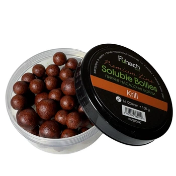 Пылящие насаживающие бойлы Puhach Baits Premium Soluble Boilies 16/20 mm - Krill,PUSO20K
