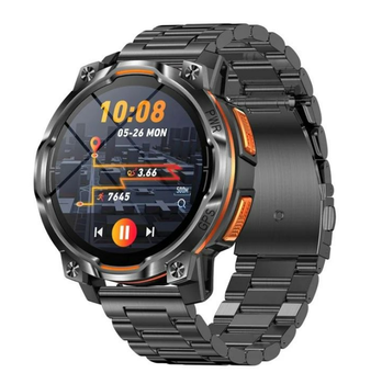 Мужские смарт-часы T-REX Military Grade черный спортивный два ремешка Bluetooth 5.0 Uwatch (404292)
