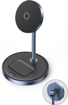 Беспроводная зарядная подставка UGREEN MagFlow 2-в-1, совместимая с MagSafe