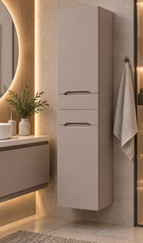 Пенал для ванної Venta 40 см кашемір, підвісний, 190×40×30 см, з доводчиками