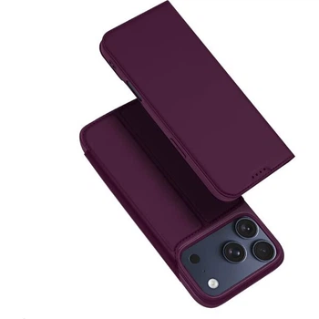 Чехол-книжка DUX DUCIS Skin Pro для iPhone 18 Pro - Dark Cherry