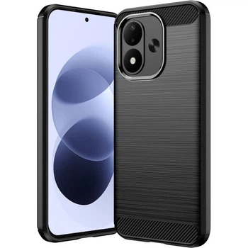 Силиконовый (TPU) чехол UniCase Carbon для Xiaomi Redmi Note 17 - Black