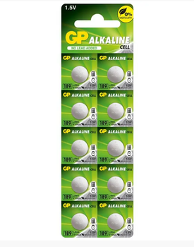 Батарейка таблетка GP Alkaline 189 1.5V LR54 щелочная блистер 10 шт