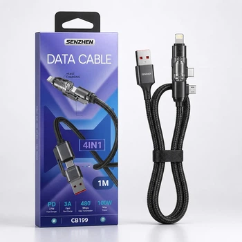 Кабель USB–Lightning Digital 26X-197 1 м усиленный