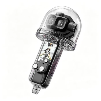 Подводный защитный аквабокс погружения до 50м для экшн камеры DJI Osmo Pocket 4P прозрачный поликарбонатный корпус с адаптером 1/4