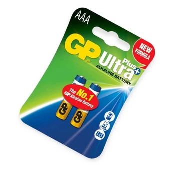 Батарейка AAA лужна 1.5V мініпальчик GP Ultra плюс Alkaline 2шт блістер