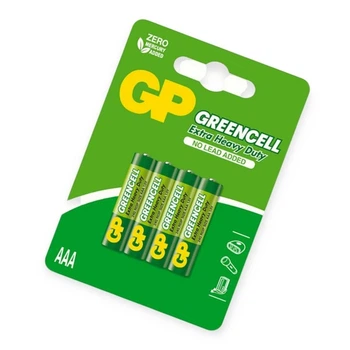 Батарейка AAA сольова 1.5V мініпальчик GP Greencell 4шт блістер