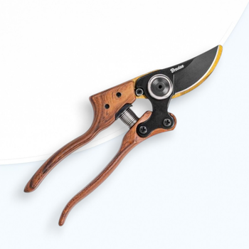 Секатор садовый, обводное лезвие из стали SK5, V-SERIES, TITANIUM & WOOD