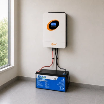 Комплект гибридный инвертор 4кВт 24В JSDsolar J4000HC MPPT 100А Wi-Fi + аккумулятор EASUN POWER LiFePO4 25.6V 100Ah 2560Wh BMS АКБ 2.56 квт для квартиры резервного питания дома