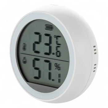 Беспроводной датчик температуры и влажности с экраном Tervix Pro Line ZigBee T&H, белый (412041)