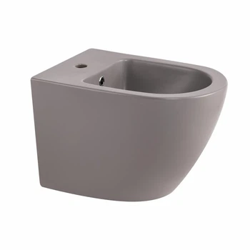 Биде подвесное Qtap Robin QT13551381GSG, керамика, 515x370x350 мм, Stone Grey
