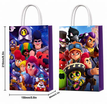 Подарочный пакет Brawl Stars 21×15 см | Пакет для подарков в стиле Бравл Старс