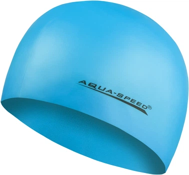 Шапка для плавания Aqua Speed MEGA 100-30 суперэластичный силикон OSFM светло-голубой