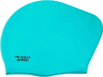 Шапка для плавания Aqua Speed LONG HAIR CAP силикон бирюзовая One Size для длинных волос