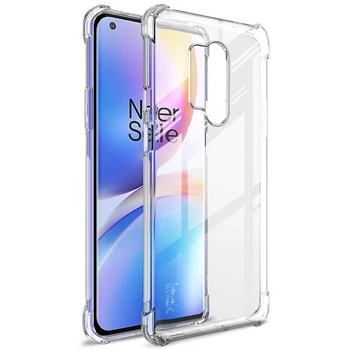 Прозрачный чехол для OnePlus 8 Pro с углами-амортизаторами противоударный