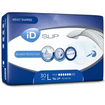 Подгузники для взрослых iD Expert Slip Plus L 115-155 см, 30 шт