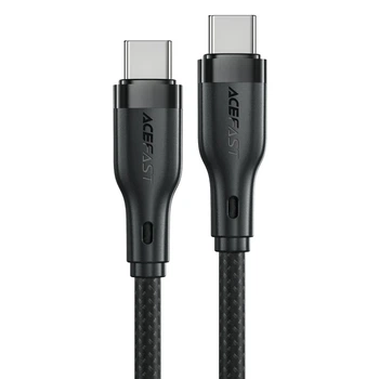 Кабель ACEFAST C8-03 USB Type-C — Type-C 1.2 м 60 Вт нейлоновая оплётка чёрный