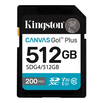 Карта памяти SDXC Kingston Canvas Go Plus 512 GB class 10 UHS-I U3 V30 A2, 200 МБ/с