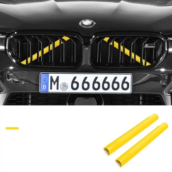 Накладки на распорку в радіаторну решітку bmw f20 f30 f34 f36 G20 (жовтий)