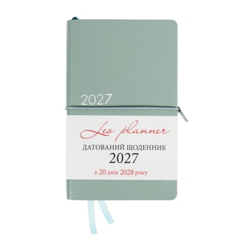 Дневник датированный 2027 Leo planner Glory 120x200 352 страницы зеленый (252717)