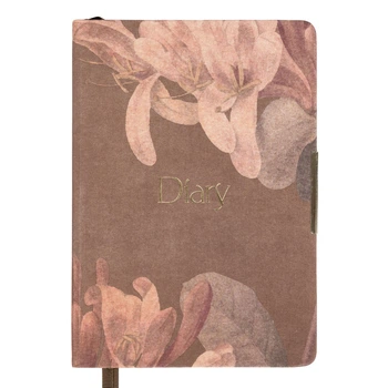 Дневник датированный 2027 Leo planner Bloom A5 368 страниц коричневый (252766)