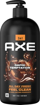 Гель 3 в 1 для лица, волос и тела AXE 3 in 1 All Day Fresh Dark Temptation 900 мл (8720181750403)