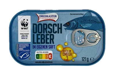 Печень трески Dreimaster Dorschleber в собственном соке 121 г