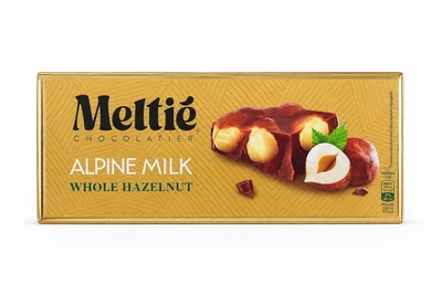 Шоколад Meltie Alpine Milk Whole Hazelnut с цельным фундуком 225 г