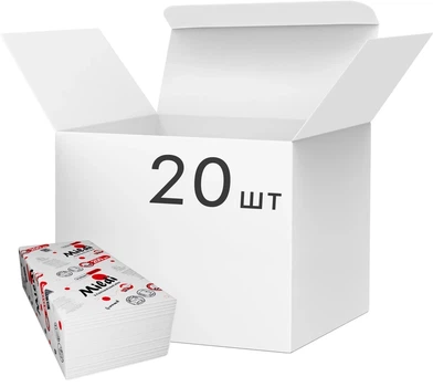Упаковка рушників Mildi Pro Expert 2 шари V-складання Білі целюлозні 200 аркушів х 20 шт