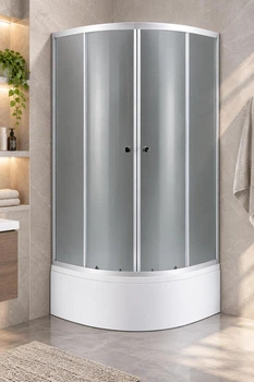 Душевая кабина Mixxus PLAIN SCT01 с высоким поддоном 90x90 см, серое стекло (MI6895)